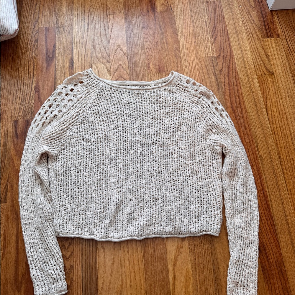Billabong Cream Open-Knit Sweater